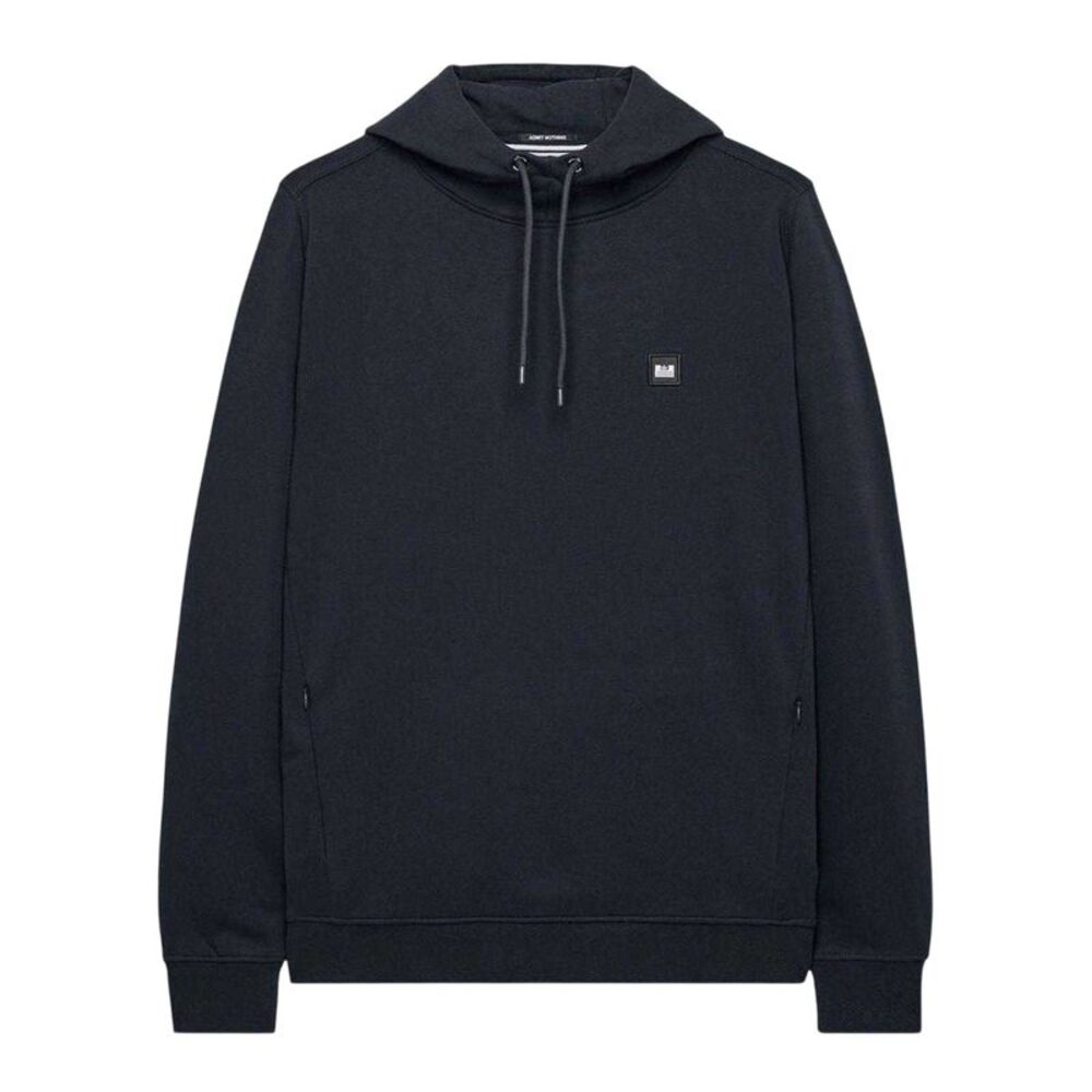 Weekend Offender Mens Combed Cotton Hidden Pocket Drawstring Hoodie / Navy